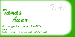 tamas auer business card